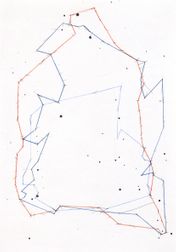 Melanie Grocki, -drillinge 01, 2021, Bunt- und Bleistift auf Papier, 3