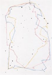 Melanie Grocki, -drillinge 02, 2021, Bunt- und Bleistift auf Papier, 3