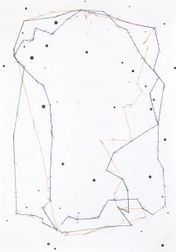 Melanie Grocki, -drillinge 03, 2021, Bunt- und Bleistift auf Papier, 3